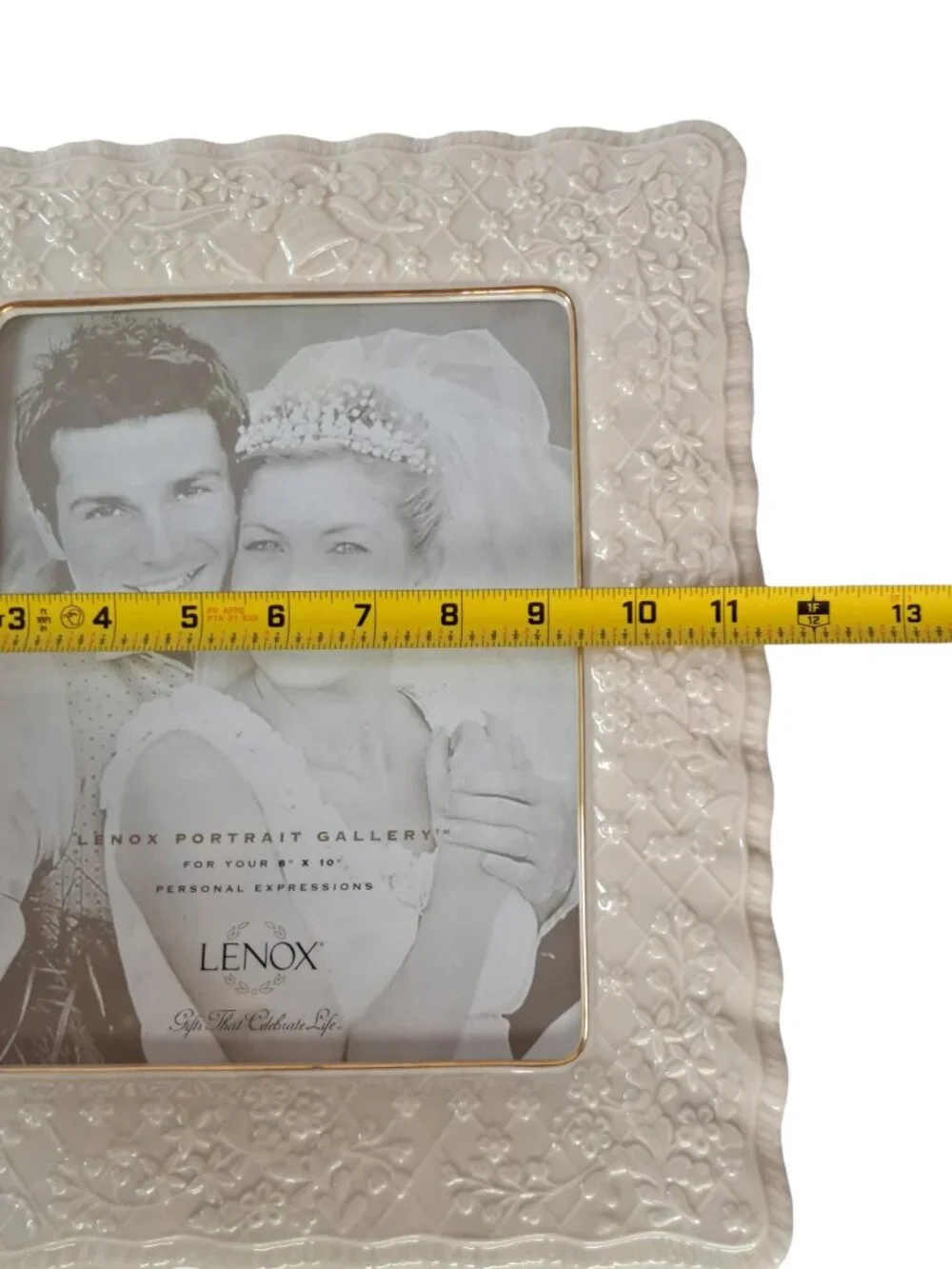 Lenox Wedding PromisesCollection 8X10 Ivory Porcelain Floral Picture Frame